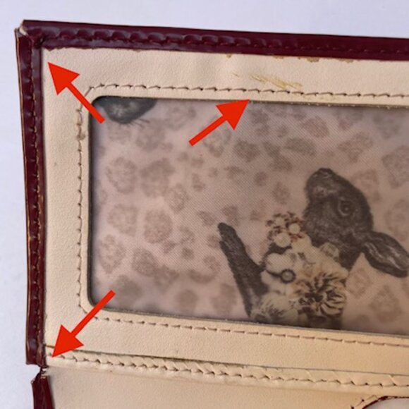 Ted Baker Bobble Patent Leather Wallet with Flaws - Picture 5 of 15